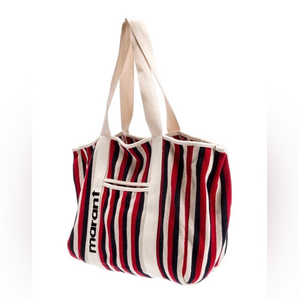 Isabel Marant Red and Blue Striped Tote - Picture 2 of 10